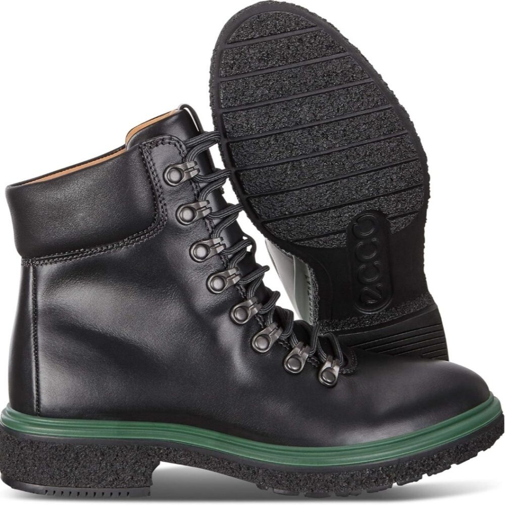 ECCO Women Crepetray Fashion Genuine Leather Combat Ankle Boot Size 10 - Picture 3 of 11